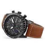 Hugo Boss Pilot Black Dial Brown Leather Strap Watch for Men - 1513851