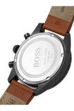 Hugo Boss Pilot Black Dial Brown Leather Strap Watch for Men - 1513851