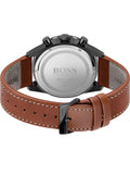 Hugo Boss Pilot Black Dial Brown Leather Strap Watch for Men - 1513851