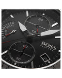 Hugo Boss Pilot Edition Black Dial Black Leather Strap Watch for Men - 1513853