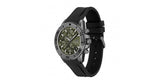 Hugo Boss Admiral Green Dial Black Silicon Rubber Strap Watch for Men - 1513967