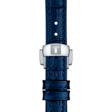 Tissot Bellissima Automatic White Dial Blue Leather Strap Watch For Women - T126.207.16.013.00