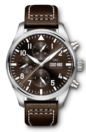 IWC Pilot's Watch Chronograph Edition Brown Dial Brown Leather Strap Watch for Men - IW377713