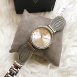 Guess Chiffon Silver Dial Silver Mesh Bracelet Watch For Women - W1083L1