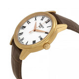 Tissot T Classic Carson White Dial Brown Leather Strap Watch For Men - T085.410.36.013.00