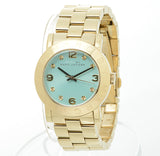 Marc Jacobs Amy Turquoise Dial Gold Stainless Steel Strap Watch for Women - MBM3301