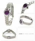 Marc Jacobs Amy Purple Dial Silver Stainless Steel Strap Watch for Women - MBM3228