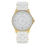 Marc Jacobs Pelly White Dial White Silicone Strap Watch for Women - MBM2526