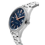 Tag Heuer Carrera Quartz 39mm Diamonds Blue Dial Silver Steel Strap Watch for Women - WAR1114.BA0601