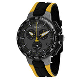 Tissot T Bike Cycling Tour de France Black Dial Two Tone Rubber Strap Watch For Men - T111.417.37.441.00