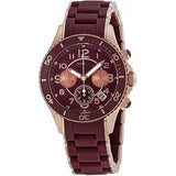Marc Jacobs Rock Chrono Red Dial Red Rubber Strap Watch for Women - MBM2596