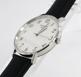 Tissot Everytime Large White Dial Black Leather Strap Watch For Men - T109.610.16.032.00