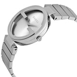 Gucci G Interlocking Silver Dial Silver Steel Strap Watch For Women - YA133308
