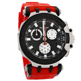 Tissot T Race Chronograph Black Dial Red Rubber Strap Watch For Men - T115.417.27.051.00