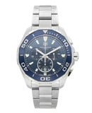 Tag Heuer Aquaracer Blue Dial SIlver Steel Strap Watch for Men - CAY111B.BA0927