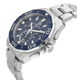 Tag Heuer Aquaracer Blue Dial SIlver Steel Strap Watch for Men - CAY111B.BA0927