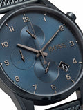 Hugo Boss Skyamaster Chronograph Blue Dial Blue Mesh Bracelet Watch for Men - 1513836