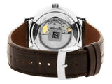 Tissot T-Classic Powermatic 80 White Dial Brown Leather Strap Watch For Men - T122.407.16.031.00