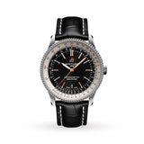 Breitling Navitimer 1 Automatic 41mm Black Dial Black Leather Strap Mens Watch - A17326211B1P1