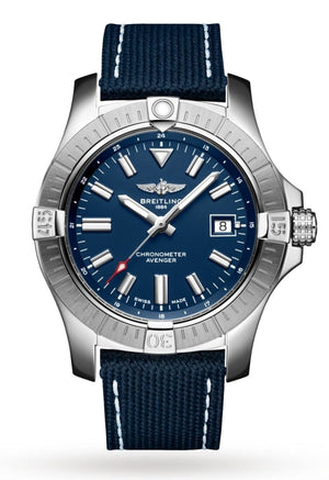 Breitling Avenger Automatic 43mm Blue Dial Blue Nylon Strap Watch for Men - A17318101C1X2