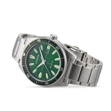 Citizen Eco Drive Vintage Green Dial Silver Steel Strap Watch For Men - AW1598-70X