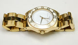 Marc Jacobs Blade White Dial Gold Stainless Steel Strap Watch for Women - MBM3050