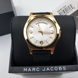 Marc Jacobs Baby Dave Champagne Dial Black Leather Strap Watch for Women - MBM1264