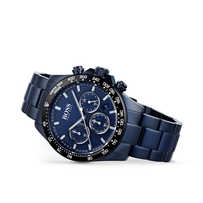 Hugo Boss Hero Blue Men for Lux Steel Watch Sport Strap Blue Dial