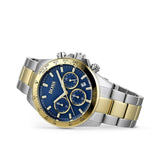 Hugo Boss Hero Blue Dial Two Tone Steel Strap Watch for Men - 1513767