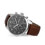 Hugo Boss Skymaster Grey Dial Brown Leather Strap Watch for Men - 1513787