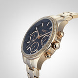 Hugo Boss Hera Blue Dial Gold Steel Strap Watch for Women - 1502566