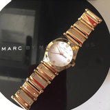 Marc Jacobs Amy White Dial Rose Gold Stainless Steel Strap Watch for Women - MBM8559