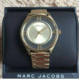 Marc Jacobs Marc Tether Gold Transparent Dial Gold Stainless Steel Strap Watch for Women - MBM3413