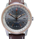 Breitling Navitimer 1 Automatic 41mm Brown Dial Brown Leather Strap Mens Watch - U17326211M1P2