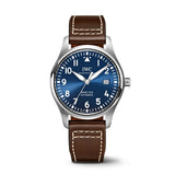 IWC Pilot's Mark XVIII Le Petit Prince Blue Dial Brown Leather Strap Watch for Men - IW327004