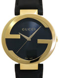 Gucci Interlocking Special Edition Grammy Black Dial Black Leather Strap Watch For Men - YA133208