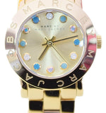 Marc Jacobs Amy Dexter Gold Dial Gold Stainless Steel Strap Watch for Women - MBM3218