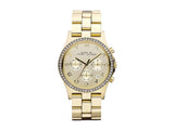 Marc Jacobs Henry Champagne Dial Gold Stainless Steel Strap Watch for Women - MBM3105