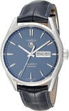 Tag Heuer Carrera Calibre 5 Automatic Blue Dial Blue Leather Strap Watch for Men - WAR201E.FC6292