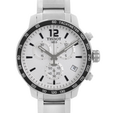 Tissot Quickster Chronograph Silver Dial Watch For Men - T095.417.11.037.00