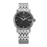 Tissot T Classic Bridgeport Black Dial Silver Steel Strap Watch For Men - T097.410.11.058.00