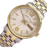 Marc Jacobs Fergus Gold Dial Two Tone Stainless Steel Watch for Women - MBM8652