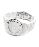 Marc Jacobs Marc White Dial Ceramic Strap Watch for Women - MBM9500