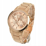 Emporio Armani Classic Rose Gold Chronograph Steel Strap Watch For Men - AR2452