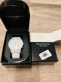 Emporio Armani Ceramica Chronograph White Dial White Strap Watch For Men - AR1453