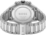 Hugo Boss Globetretter Green Dial Silver Steel Strap Watch for Men - 1513930