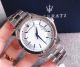 Maserati Circuito Silver Dial Silver Steel Strap Watch For Men - R8853127001