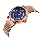 Maserati Epoca Blue Dial Rose Gold Mesh Strap Watch For Women - R8853118503