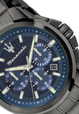 Maserati Successo Chronograph Blue Dial Black Steel Strap Watch For Men - R8873621005