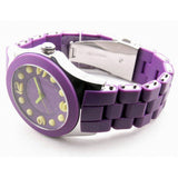 Marc Jacobs Pelly Purple Dial Purple Silicone Strap Watch for Women - MBM2515